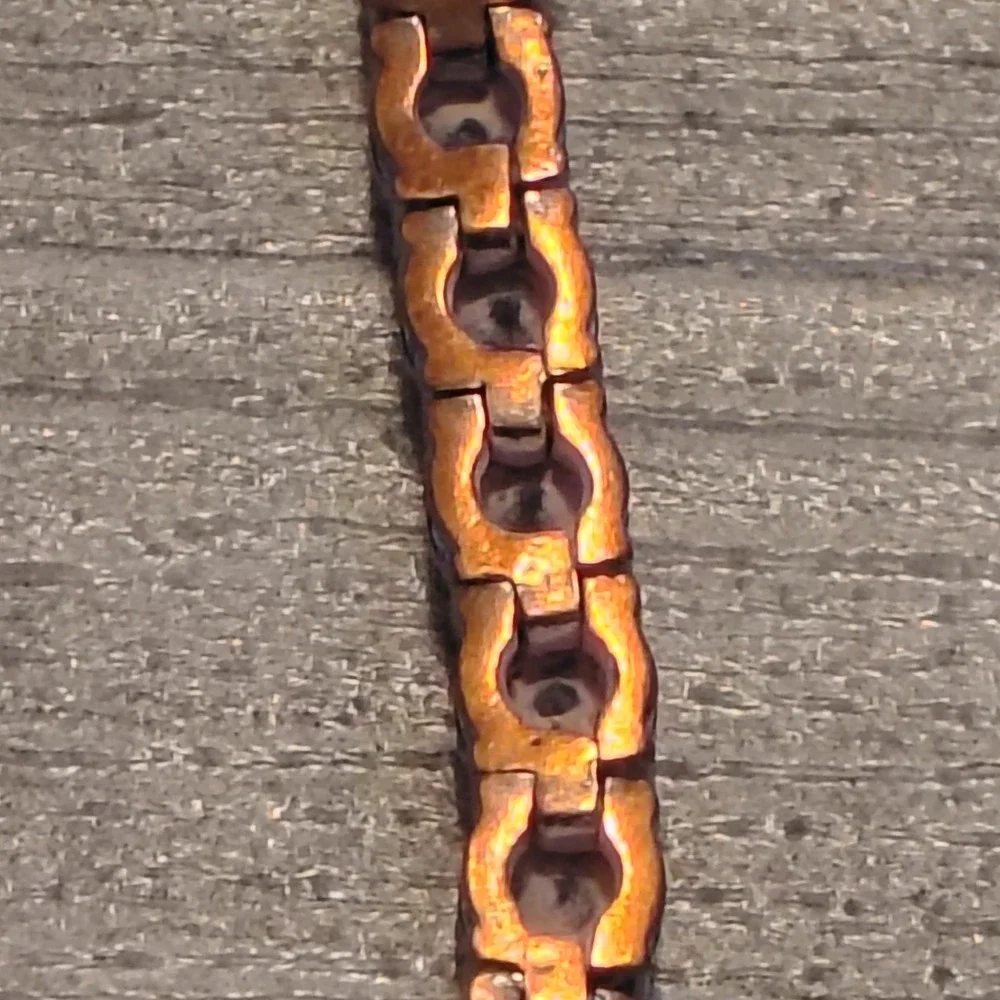 TG‎ TC Rose Gold Tone Cubic Zirconia Tennis Bracelet Round Cut Clear Stones VTG